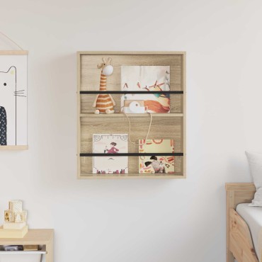 vidaXL Ράφι Περιοδικών Δρύς Sonoma 60x12x70cm Επεξεργασμένο Ξύλο 1 τεμ.