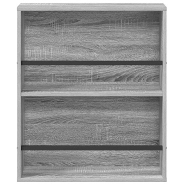 vidaXL Ράφι Περιοδικών Γκρι Sonoma 60x12x70cm Επεξεργασμένο Ξύλο 1 τεμ.