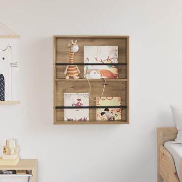 vidaXL Ράφι Περιοδικών Artisan Oak 60x12x70cm Επεξεργασμένο Ξύλο 1 τεμ.
