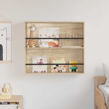 vidaXL Ράφι Περιοδικών Δρύς Sonoma 80x12x70cm Επεξεργασμένο Ξύλο 1 τεμ.