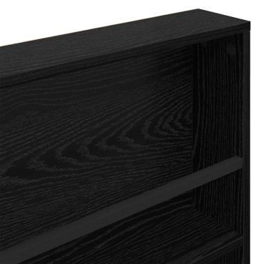 vidaXL Ράφι Περιοδικών Μαύρη Οξυά 100x12x70cm Επεξεργασμένο Ξύλο 1 τεμ.