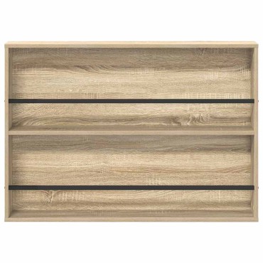 vidaXL Ράφι Περιοδικών με ράφι 2 τεμ. Δρύς Sonoma 100x12x70 εκ
