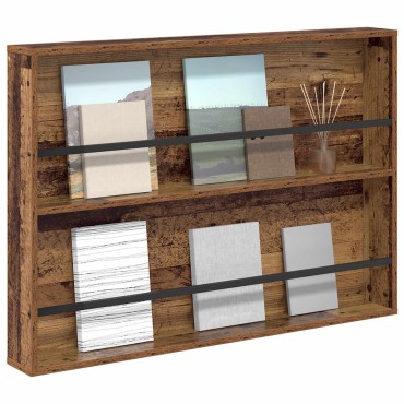vidaXL Ράφι Περιοδικών Παλιό ξύλο 100x12x70cm Επεξεργασμένο Ξύλο 1 τεμ.