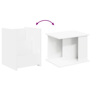 vidaXL Ράφι Περιοδικών Λευκό 35x35x45cm Επεξεργασμένο ξύλο 1 τεμ.