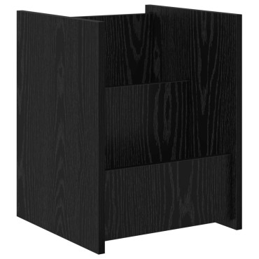 vidaXL Ράφι Περιοδικών Μαύρη Οξυά 35x35x45cm Επεξεργασμένο Ξύλο 1 τεμ.