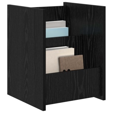 vidaXL Ράφι Περιοδικών Μαύρη Οξυά 35x35x45cm Επεξεργασμένο Ξύλο 1 τεμ.