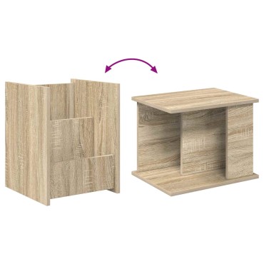 vidaXL Ράφι Περιοδικών Δρύς Sonoma 35x35x45cm Επεξεργασμένο Ξύλο 1 τεμ.