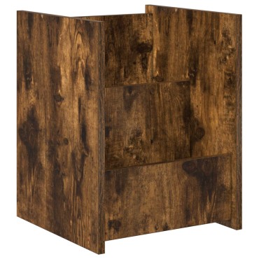 vidaXL Ράφι Περιοδικών με ράφι Καπνιστό Δρύς 35x35x45 εκ 1 τεμ.