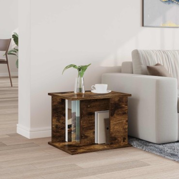 vidaXL Ράφι Περιοδικών με ράφι Καπνιστό Δρύς 35x35x45 εκ 1 τεμ.