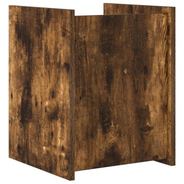 vidaXL Ράφι Περιοδικών με ράφι Καπνιστό Δρύς 35x35x45 εκ 1 τεμ.