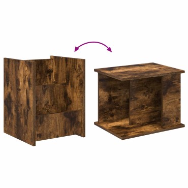 vidaXL Ράφι Περιοδικών με ράφι Καπνιστό Δρύς 35x35x45 εκ 1 τεμ.