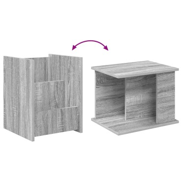 vidaXL Ράφι Περιοδικών με ράφι Γκρίζο Σονομα 35x35x45 εκ 1 τεμ.