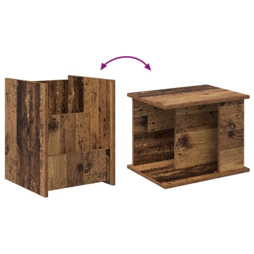 vidaXL Ράφι Περιοδικών Παλιό ξύλο 35x35x45cm Επεξεργασμένο Ξύλο 1 τεμ.