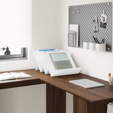 vidaXL Ράφι Περιοδικών Λευκό 53x40x28,5cm Επεξεργασμένο ξύλο 1 τεμ.