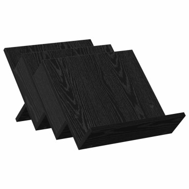 vidaXL Ράφι Περιοδικών Μαύρη Οξυά 53x40x28,5cm Επεξεργασμένο Ξύλο 1 τεμ.