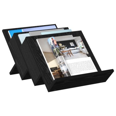 vidaXL Ράφι Περιοδικών Μαύρη Οξυά 53x40x28,5cm Επεξεργασμένο Ξύλο 1 τεμ.