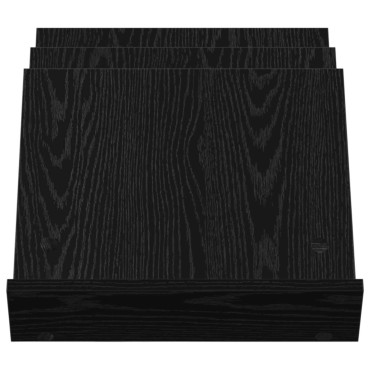 vidaXL Ράφι Περιοδικών Μαύρη Οξυά 53x40x28,5cm Επεξεργασμένο Ξύλο 1 τεμ.