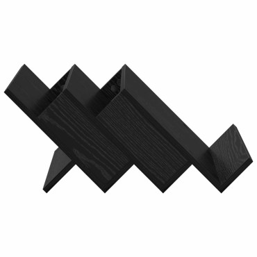 vidaXL Ράφι Περιοδικών Μαύρη Οξυά 53x40x28,5cm Επεξεργασμένο Ξύλο 1 τεμ.