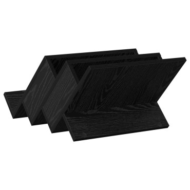 vidaXL Ράφι Περιοδικών Μαύρη Οξυά 53x40x28,5cm Επεξεργασμένο Ξύλο 1 τεμ.