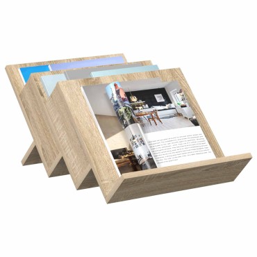 vidaXL Ράφι Περιοδικών με ράφι Δρύς Sonoma 53x40x28,5 εκ 1 τεμ.
