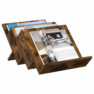 vidaXL Ράφι Περιοδικών με ράφι Καπνιστό Δρύς 53x40x28,5 εκ 1 τεμ.