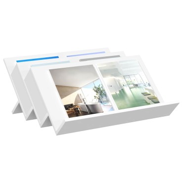 vidaXL Ράφι Περιοδικών Λευκό 65x53x28,5cm Επεξεργασμένο ξύλο 1 τεμ.