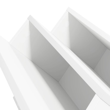 vidaXL Ράφι Περιοδικών Λευκό 65x53x28,5cm Επεξεργασμένο ξύλο 1 τεμ.