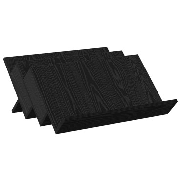 vidaXL Ράφι Περιοδικών Μαύρη Οξυά 65x53x28,5cm Επεξεργασμένο Ξύλο 1 τεμ.