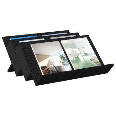 vidaXL Ράφι Περιοδικών Μαύρη Οξυά 65x53x28,5cm Επεξεργασμένο Ξύλο 1 τεμ.