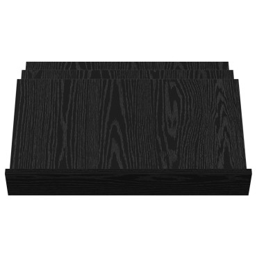 vidaXL Ράφι Περιοδικών Μαύρη Οξυά 65x53x28,5cm Επεξεργασμένο Ξύλο 1 τεμ.