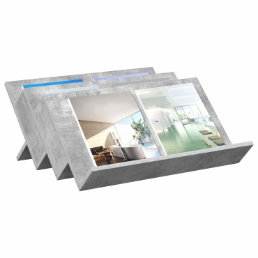 vidaXL Ράφι Περιοδικών με ράφι Γκρι Μπετόν 65x53x28,5 εκ 1 τεμ.