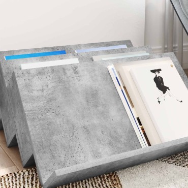 vidaXL Ράφι Περιοδικών με ράφι Γκρι Μπετόν 65x53x28,5 εκ 1 τεμ.