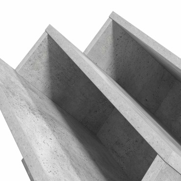 vidaXL Ράφι Περιοδικών με ράφι Γκρι Μπετόν 65x53x28,5 εκ 1 τεμ.