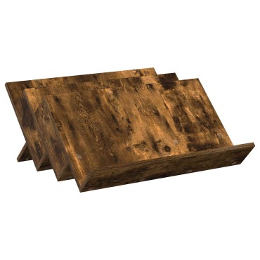 vidaXL Ράφι Περιοδικών με ράφι Καπνιστό Δρύς 65x53x28,5 εκ 1 τεμ.