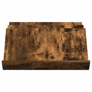 vidaXL Ράφι Περιοδικών με ράφι Καπνιστό Δρύς 65x53x28,5 εκ 1 τεμ.
