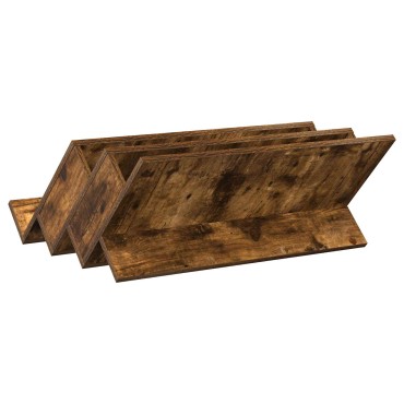 vidaXL Ράφι Περιοδικών με ράφι Καπνιστό Δρύς 65x53x28,5 εκ 1 τεμ.