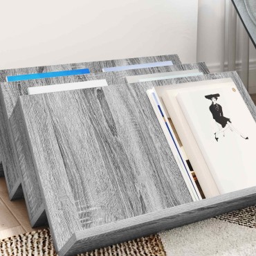 vidaXL Ράφι Περιοδικών με ράφι Γκρίζο Σονομα 65x53x28,5 εκ 1 τεμ.