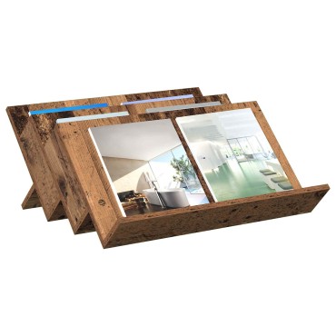 vidaXL Ράφι Περιοδικών Παλιό ξύλο 65x53x28,5cm Επεξεργασμένο Ξύλο 1 τεμ.