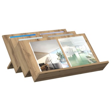 vidaXL Ράφι Περιοδικών με ράφι Artisan Oak 65x53x28,5 εκ 1 τεμ.
