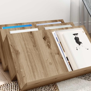 vidaXL Ράφι Περιοδικών με ράφι Artisan Oak 65x53x28,5 εκ 1 τεμ.