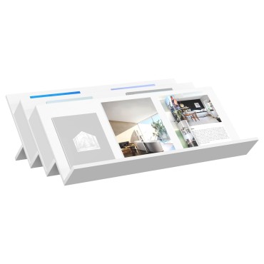 vidaXL Ράφι Περιοδικών Λευκό 90x53x28,5cm Επεξεργασμένο ξύλο 1 τεμ.