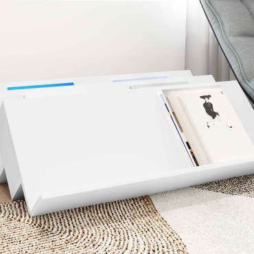 vidaXL Ράφι Περιοδικών Λευκό 90x53x28,5cm Επεξεργασμένο ξύλο 1 τεμ.