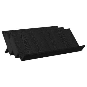 vidaXL Ράφι Περιοδικών Μαύρη Οξυά 90x53x28,5cm Επεξεργασμένο Ξύλο 1 τεμ.