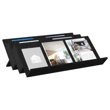 vidaXL Ράφι Περιοδικών Μαύρη Οξυά 90x53x28,5cm Επεξεργασμένο Ξύλο 1 τεμ.