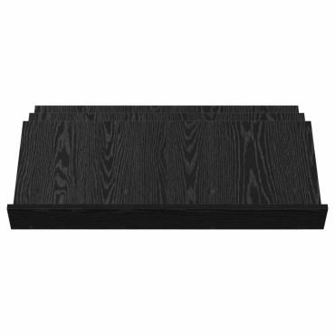 vidaXL Ράφι Περιοδικών Μαύρη Οξυά 90x53x28,5cm Επεξεργασμένο Ξύλο 1 τεμ.