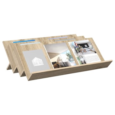 vidaXL Ράφι Περιοδικών με ράφι Δρύς Sonoma 90x53x28,5 εκ 1 τεμ.