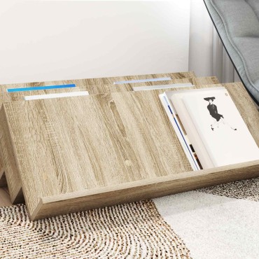 vidaXL Ράφι Περιοδικών με ράφι Δρύς Sonoma 90x53x28,5 εκ 1 τεμ.
