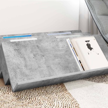 vidaXL Ράφι Περιοδικών με ράφι Γκρι Μπετόν 90x53x28,5 εκ 1 τεμ.