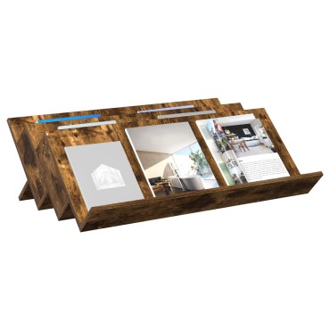 vidaXL Ράφι Περιοδικών με ράφι Καπνιστό Δρύς 90x53x28,5 εκ 1 τεμ.