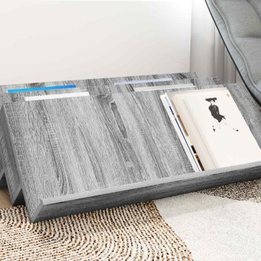 vidaXL Ράφι Περιοδικών με ράφι Γκρίζο Σονομα 90x53x28,5 εκ 1 τεμ.
